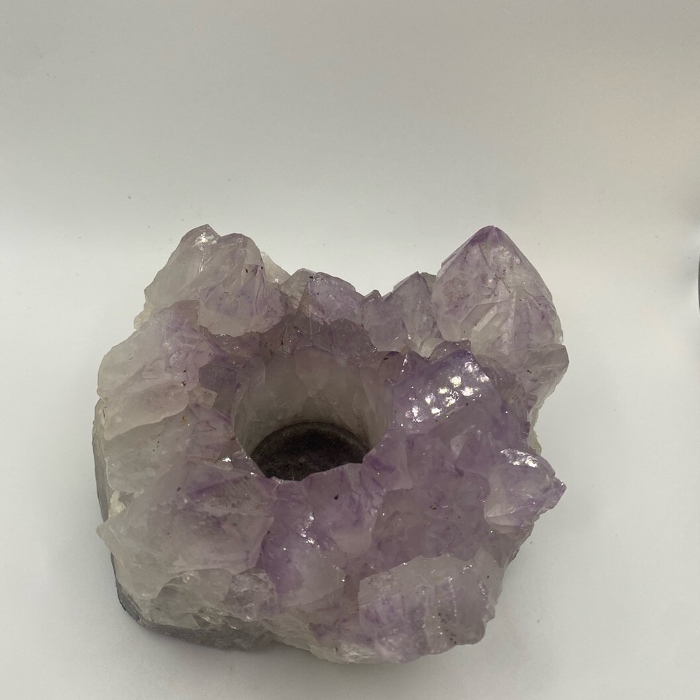 Amethyst Crystal Candle Holder